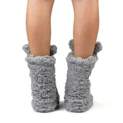 Cozy Sole Adult And Kids Slipper Socks Grey -Fashion shoes 30052 grey sleet 3