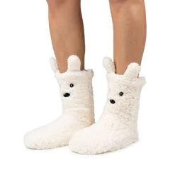Cozy Sole Adult And Kids Slipper Socks Snow