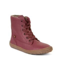 Froddo Barefoot Waterproof Lace Up Boots Bordeaux