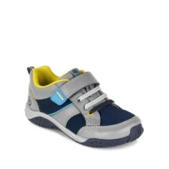 Pediped Justice Grey Navy -Fashion shoes justice grey navy