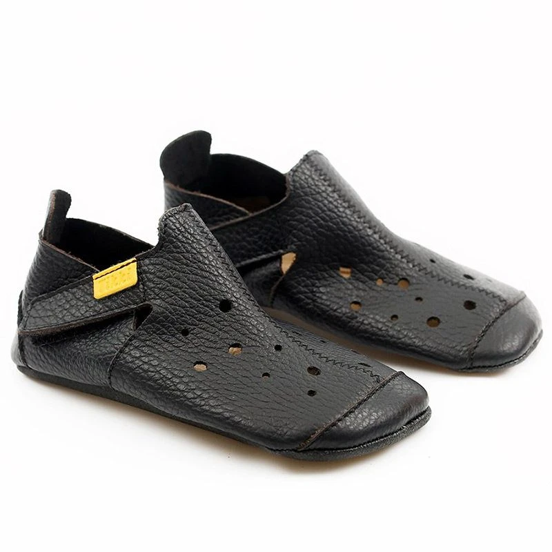 Tikki Kids Ziggy Shoes Black Leather 2 Tikki Kids Ziggy Shoes Black Leather - Image 2